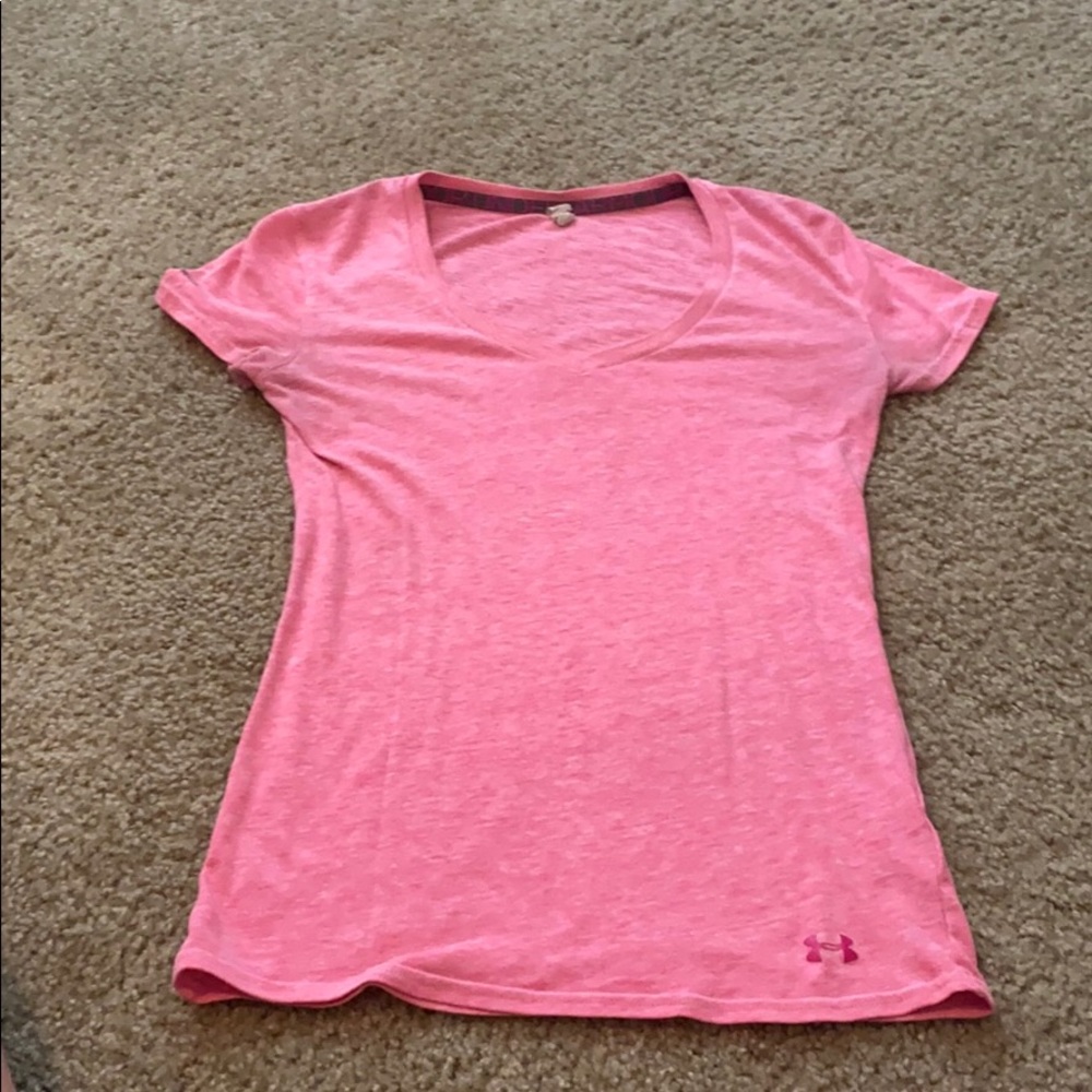 Pink under armour tee
